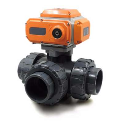 pvc 3 way ball valve manual plastic valve